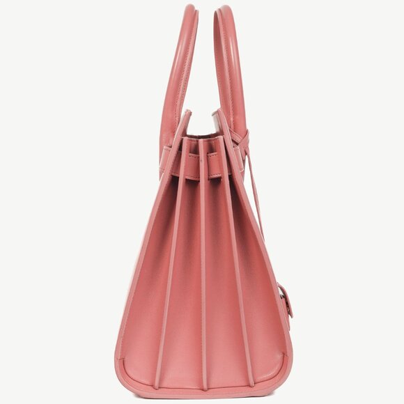 Saint Laurent Classic Small Sac de Jour Dark Rose Calfskin Tote - Picture 3 of 12